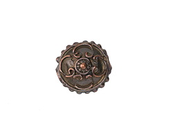 Mykonos Antique Copper (plated) Designed Puff Bead 15x7mm