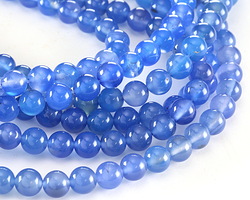 Sapphire Blue Agate Round 8mm