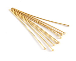 Gold (plated) Headpin 2", 21 gauge