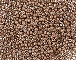 TOHO PermaFinish Galvanized (Matte) Almond Round 11/0 Seed Bead
