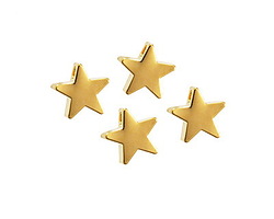Gold (plated) Star Focal Bead 6mm