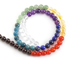 Chakra Mix (Garnet, Carnelian, Citrine, Green Aventurine, Pacific Blue Apatite, Lapis, Amethyst, Rock Crystal) Round 6mm