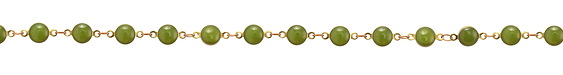 Zola Elements Olive Green Coin Link Brass Chain