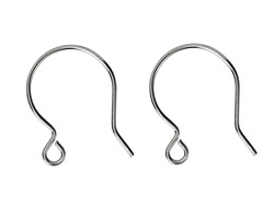 Stainless Steel Large Round Earwire 18x21mm