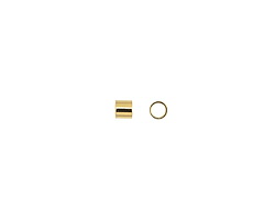 Gold (plated) Crimp Tube 3x3mm (200 pieces)