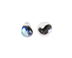 Unicorne Beads Glass Black Pearl Teardrop 9-10mm