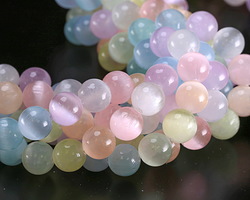 Rainbow Pastel Mix Selenite Round 10mm