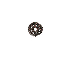 Mykonos Antique Copper (plated) Ornate Roped Bead Cap 10mm