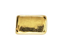 Mykonos Metalized Ceramic Gold Rectangle Tube 23x13mm