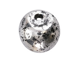 Mykonos Metalized Ceramic Antique Silver Pinch Teardrop 20x24mm