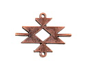 Mykonos Antique Copper (plated) Small Aztec Pattern Focal Link 25x30mm
