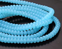 Sky Blue Opal Glass Rondelle 5x8mm