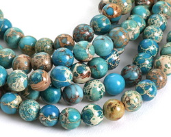 Turquoise Impression Jasper Round 8mm