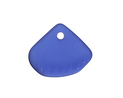 Royal Blue Beach-Style Glass Clam Shell Drop 25x21mm