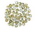 Czech Glass Aquamarine Celsian Fire Polished Round 4mm