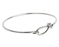 TierraCast Silver (plated) Wire Bracelet w/ Hook & Eye