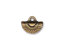 TierraCast Antique Brass (plated) Crescent Crimp End 12x15mm