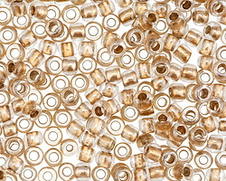 TOHO Crystal (with Gold Lining) Round 6/0 Seed Bead
