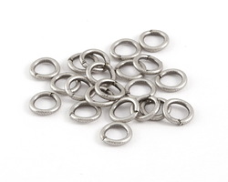 Antique Silver (plated) Soldered Jump Ring 6mm, 18 gauge (100 pieces)