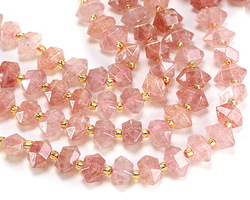 Strawberry Quartz Side-Drilled Point 6x11mm