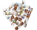 Czech Glass Crystal AB w/ Copper Cube 4mm
