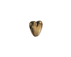 Mykonos Antique Brass (plated) Heart Bead 10x11mm