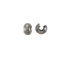 Antique Silver (plated) Crimp Cover 6mm