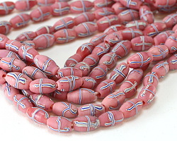Indonesian Pink French Cross Rice 12-13x7mm