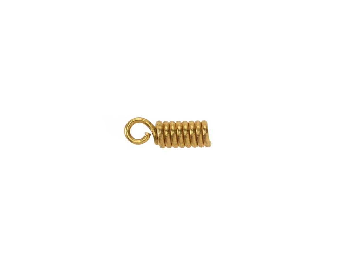 Mykonos Solid Brass Coil 2mm Cord End 11x4mm