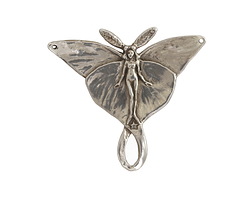 Green Girl Sterling Silver Luna Moth Fairy 42mm