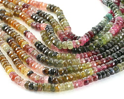 Tourmaline Faceted Rondelle 3x5mm