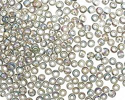 TOHO Transparent Rainbow Black Diamond Round 8/0 Seed Bead