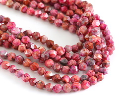 Ruby Crazy Lace Agate Star Cut Round 6mm
