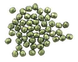 Czech Glass ColorTrends: Sueded Gold Fern Fire Polished Round 3mm
