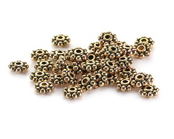 Antique Gold Finish Daisy Spacer 6mm