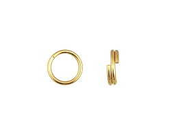 Gold (plated) Stainless Steel Split Jump Ring 6mm, 21 gauge