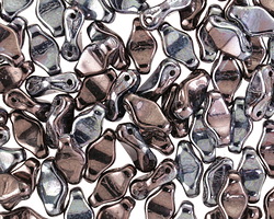 TOHO Cradle Bead Metallic Amethyst Jet Luster Horizontal 2-Hole 10x6mm