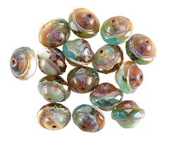 Czech Glass Sunny Coast Picasso UFO 8x10mm