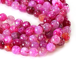 Orchid Fire Agate Faceted Round 10mm