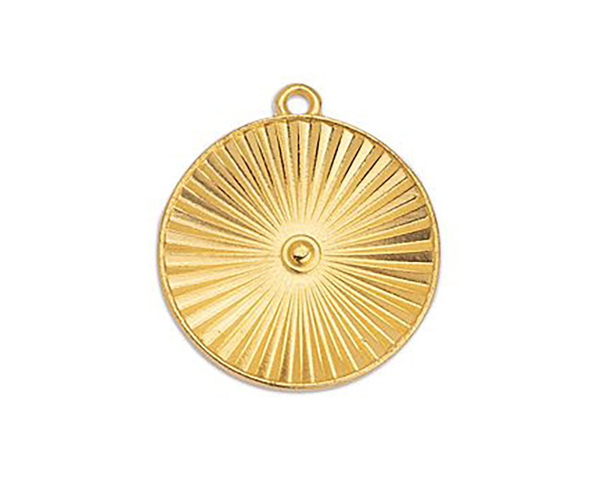24K Gold (plated) Round Radiant Focal 20x23mm
