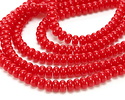 Pepper Red Glass Rondelle 5x8mm