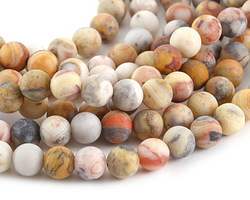 Crazy Lace Agate (Matte) Round 8mm