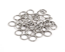 Antique Silver (plated) Round Jump Ring 6mm, 21 gauge