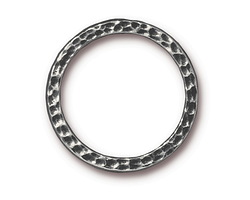 TierraCast Antique Pewter (plated) 1" Hammertone Ring 25mm