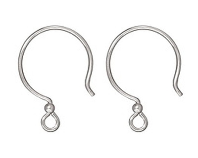 TierraCast Sterling Silver Earwire Loop w/ 2.5mm Bead