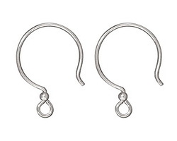 TierraCast Sterling Silver Earwire Loop w/ 2.5mm Bead