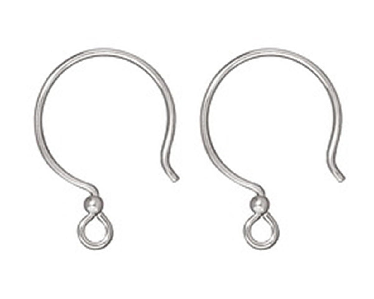 TierraCast Sterling Silver Earwire Loop w/ 2.5mm Bead