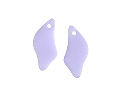 Periwinkle Beach-Style Glass Wave Drop Pendant Pair 12x25mm