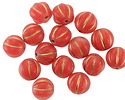 Czech Glass Matte Ruby w/ Gold Melon Round 8mm