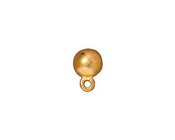 TierraCast Gold (plated) Dome Ear Post 8x11mm
